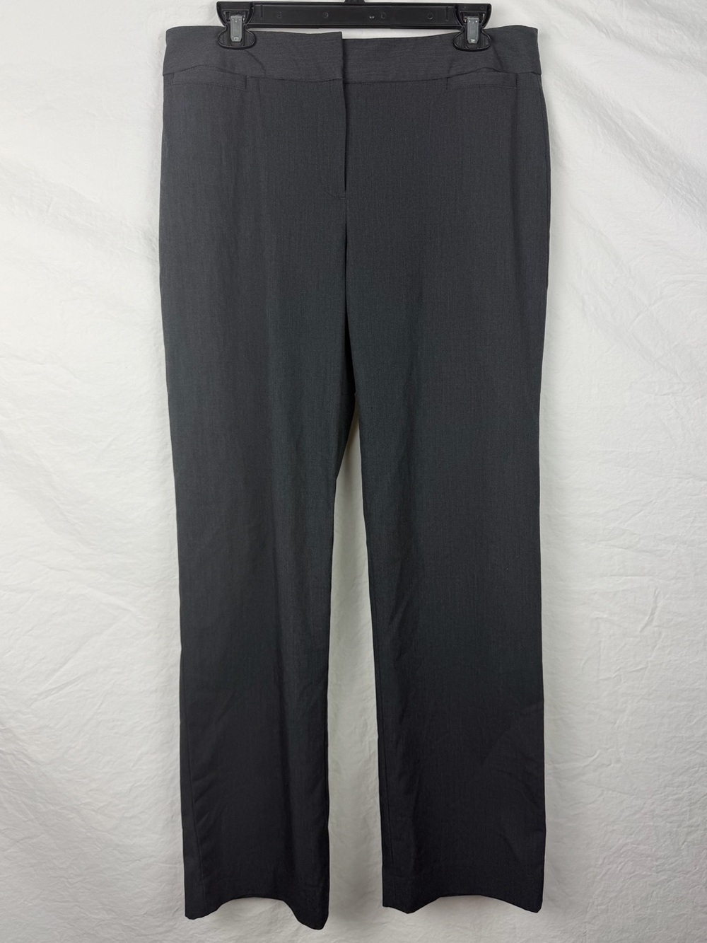 Liz Claiborne "Audra" Classic Straight Leg Pants/Trousers-Sz 10 x 31.5-Gray